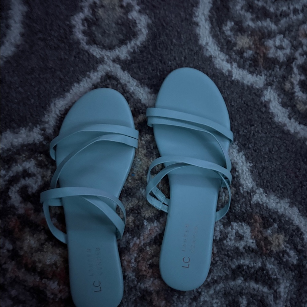 LC Lauren Conrad Light Blue Strappy Sandals